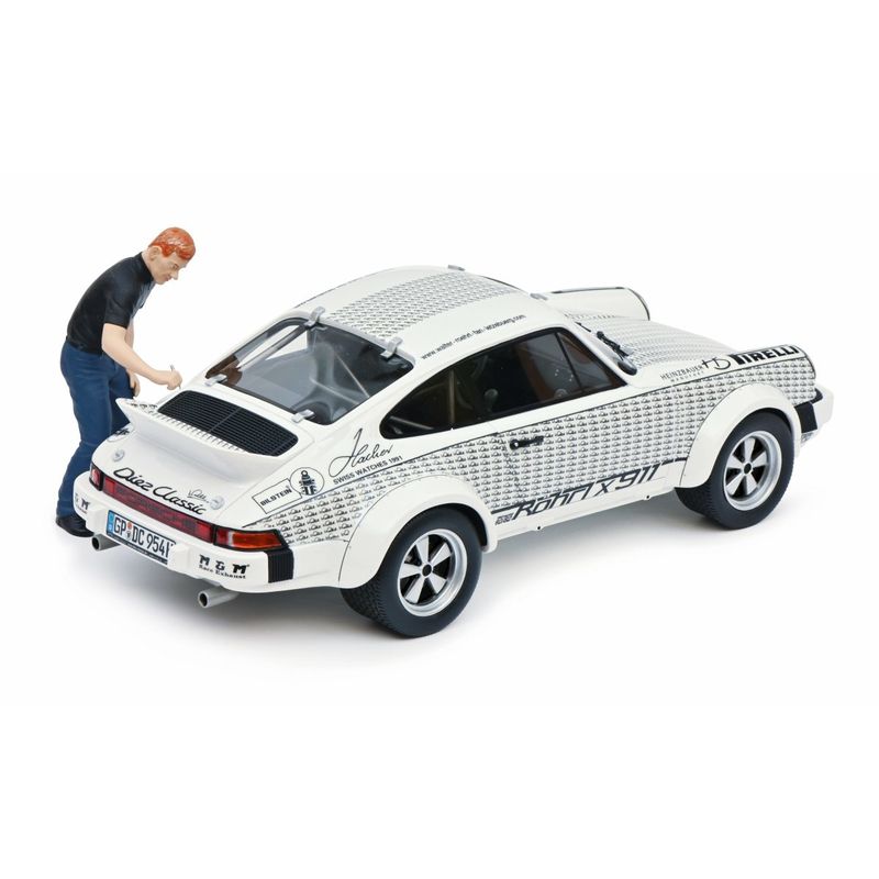 Schuco Modellauto Porsche 911 RÖHRL  1:18 mit Figur